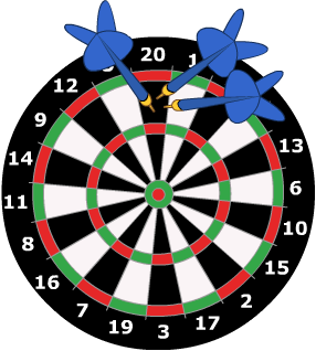 dartbord pijl blauw 01