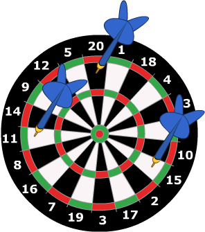 dartbord pijl blauw 01